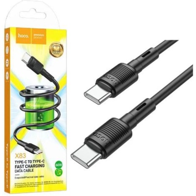 hoco. X83 USB-C към USB-C PD 3A 60W кабел черен