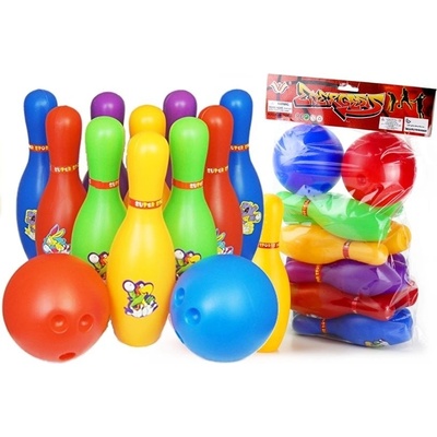 Lean toys Farebná bowlingová sada 10 kusov