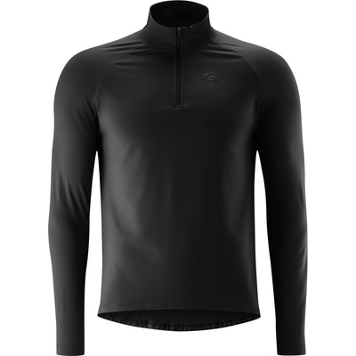 Gonso Мъжка фланелка с дълъг ръкав за колоездене Gonso Crissolo L/S Half Zip Cycling jersey - Black - размер 5XL (056-2953-0118)