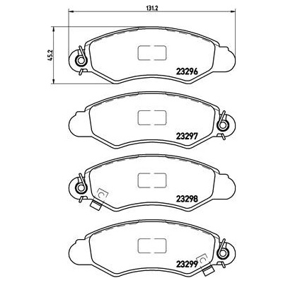 BREMBO Sada brzdových platničiek kotúčovej brzdy P78012
