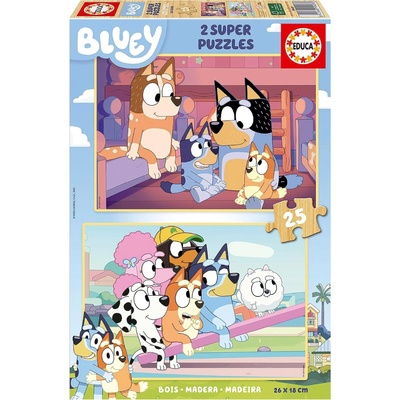 Educa Bluey 2 X 25 Puzzles Wood ( 80-19407)
