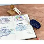 Colorado Stamp map of the world - continents and oceans