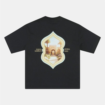 Rose London Тениска Rose London Men's RL Morelos Oversized T-Shirt - Black