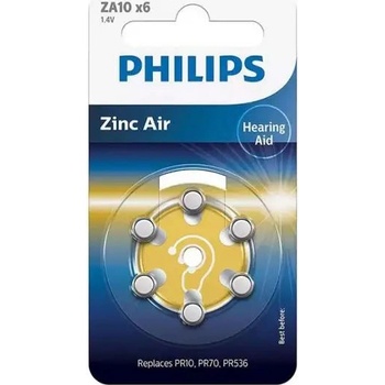 Philips Батерия за слухов апарат philips za10b6a/00 (za10b6a/00)