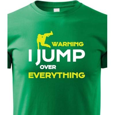 Dětské tričko Parkour jump ZelenáCanvas Dětské tričko Bezvatriko.cz 0799