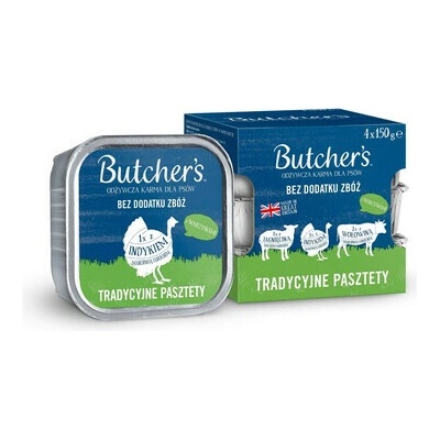 Butcher's Original se zeleninou s jehněčím krůtím a hovězím masem 4 x 150 g