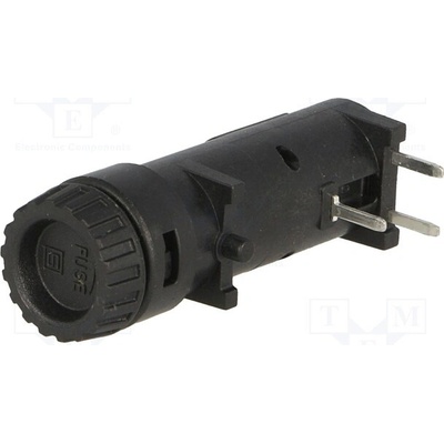 SCHURTER 3101.0055 Zásuvka; THT; 5x20mm; -40÷85°C; 10A; termoplast; UL94V-0; černá