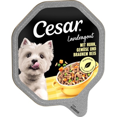 Cesar venkovské ragú s kuřecím, zeleninou a hnědou rýží 28 x 150 g