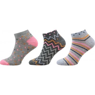 Novia dámské kotníkové ponožky multipack 3páry KM03