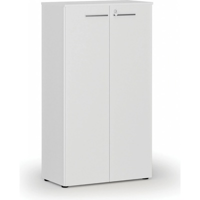 Primo Kancelárska skriňa s dverami WHITE, 1434 x 800 x 420 mm, biela