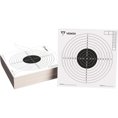 Terče Venox pre vzduchové pušky 14x14 100ks