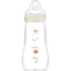 MAM Feel Good Glass Baby Bottle стъклено шише против колики 2m+ Beige
