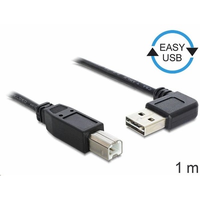 Delock 83374 USB 2.0 -A огънат мъжки > USB 2.0-B мъжки кабел 1 m (83374) - Кабел за принтер (83374)