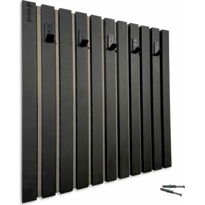 Nástenný vešiak na oblečenie Lamele Panel 60cm - čierny