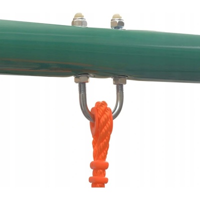 vidaXL sada houpaček se skluzavkou a 3 sedačkami oranžová