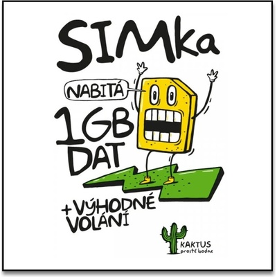 Sim karta KAKTUS (T-Mobile) - kredit 100Kč / 1GB dat – Sleviste.cz