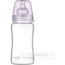 LOVI sklenená fľaštička Diamond Glass mašlička růžová 250 ml