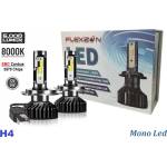  Комплект от 2бр Умалени Мини Лед Led Диодни Крушки H4 Х4 12V 50W 12000lm Mono LED +300% За Фарове Can Bus без грешки къс