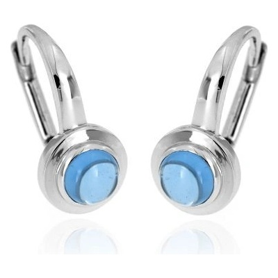 Zlatnictví U Kostela dámské náušnice s modrým kamenem 1994m