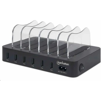 Pouzdro Manhattan USB nabíjecí stanice, 6-Port USB Charging Station, USB-A, černé