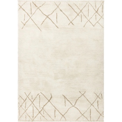 Asiatic Carpets Кремав ръчно изработен вълнен килим подходящ за пране 160x230 cm Azera Crosshatch - Asiatic Carpets (AZER1602300005)