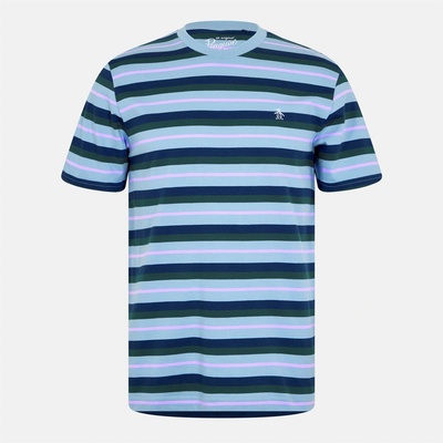 Original Penguin Тениска Original Penguin Men's Regular Fit Stripe T-Shirt - Faded Denim