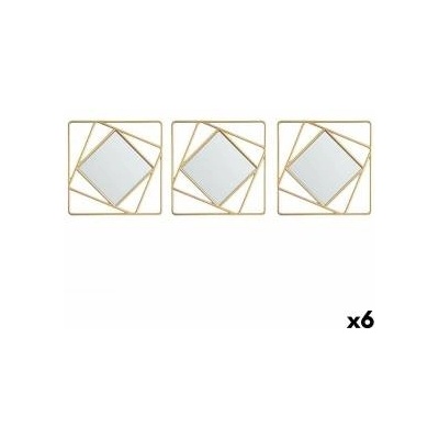 Gift Decor Игра на Огледала Квадратек Абстрактен Златен полипропилен 78 x 26 x 2, 5 cm (6 броя)
