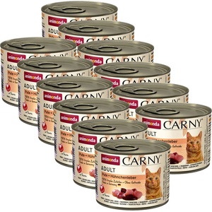 Animonda Carny Adult - Пуйка и пилешки дроб 12 x 200 г