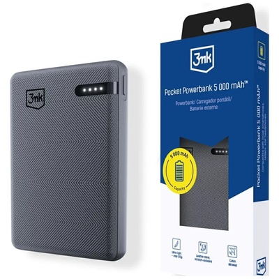 3mk Protection Pocket Powerbank 5000mAh 12W сив (5903108605410)