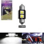  Комплект от 2 броя LED Лед Диодни Крушки 2 SMD 5050 31мм 12V Бяла Светлина Canbus Error Free Bez Грешки в блистер