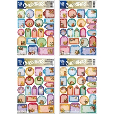 UNIPAP samolepky na dárky vánoční 385x420mm/21ks 8886775