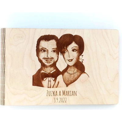 MAJADESIGN Dřevěné fotoalbum S FOTOGRAFIÍ