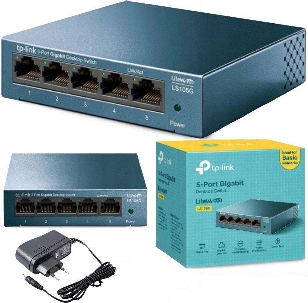 未使用・未開封品)5-Port Gigabit Desktop Switch