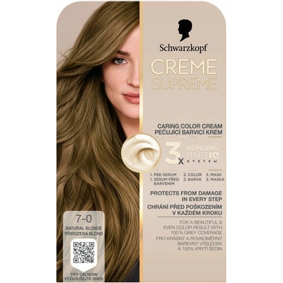 Schwarzkopf Creme Supreme 7-0 Prirodzená blond 60 ml