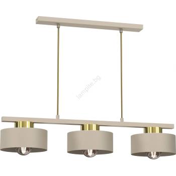 Luminex Пендел MARTI 3xE27/15W/230V бежов/златист (LU9931)