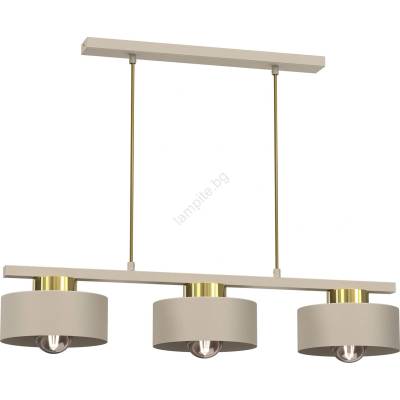 Luminex Пендел MARTI 3xE27/15W/230V бежов/златист (LU9931)