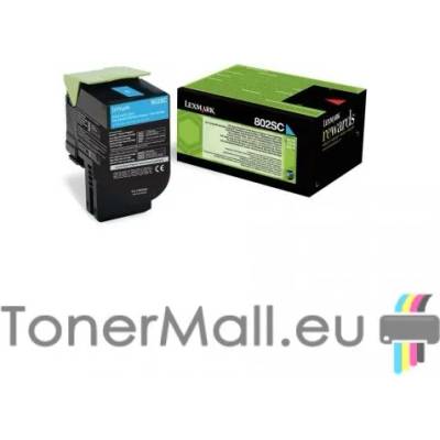 Lexmark Оригинална тонер касета LEXMARK 802SC (Cyan)
