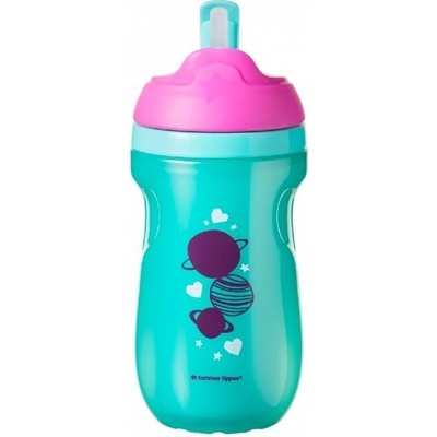 Tommee Tippee netečúci termohrnček so slamkou Explora 260ml ružová