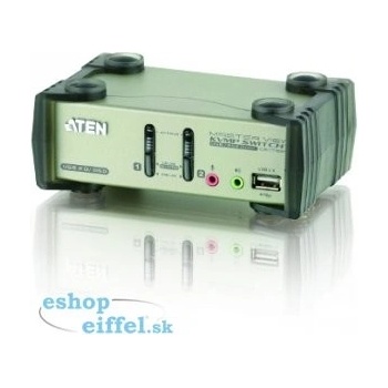 Aten CS-1732B 2-Port USB 2.0 KVMP Switch OSD, 2x USB Cables, 2-port Hub, Audio