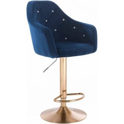 LuxuryForm Design Roma Velur na zlatom tanieri modrá