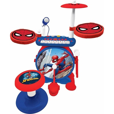 Lexibook Lexibook Spider man Set elektrických bubnů se sedátkem