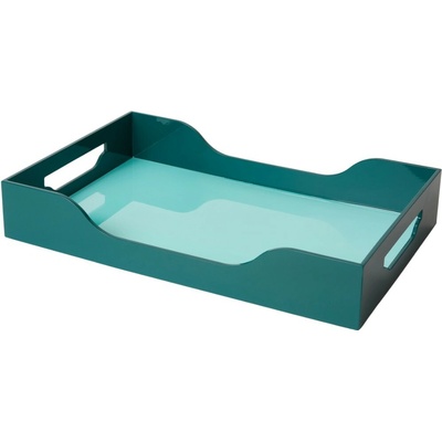 Printworks podnos Swell tyrkysová dřevo 42 cm