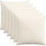 vidaXL Калъфка за възглавница 6 pcs ALMELO Кремаво 60 x 60 cm кордурой (915402)