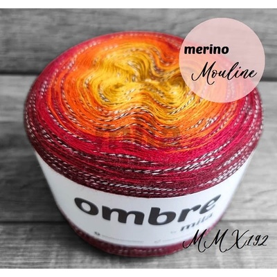 MILA OMBRE MERINO Mouliné 1200m/4nitka MMX192 - OHNIVÝ ZÁPAD SLUNCE