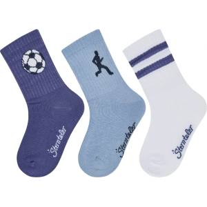 Sterntaler Детски спортни чорапи Sterntaler Kids' Socks 3-Pack Sports socks - Tintenblau / Sport - размер 19-22 (EU) (207-0864-0312)