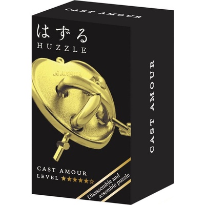 Hanayama Метален логически пъзел Hanayama - Mini Huzzle Cast Amour, gold (515182)