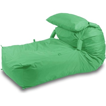 Pufrelax Пуф легло и декоративна възглавница Yoga XL, мемори микс, водоустойчив, Зелена ябълка