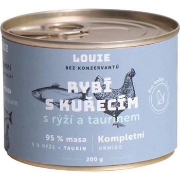 Louie pro kočky rybí s kuř. s rýží a taurinem 200 g