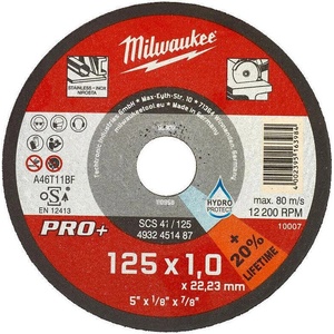 Milwaukee диск за рязане на Inox 125 x 1 PRO+ 25 бр (4932451487-25)