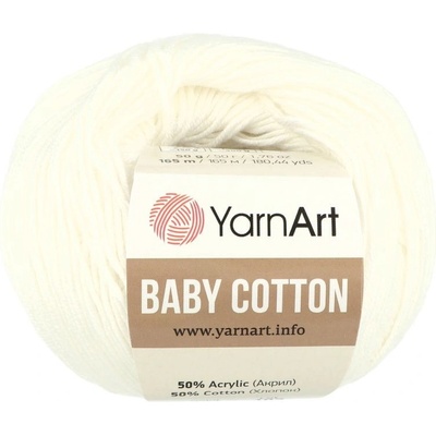 YarnArt Baby Cotton 401 smotanová biela